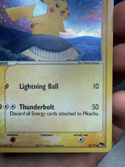 Pikachu Corrected Back ~ POP Series 5 12/17 ~ Holo Pokemon Card ~ Played - Image 5