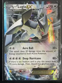 Pokemon Lugia EX TCG Half Art Card 68/98 Ancient Origins Ultra Rare Played - Image 1