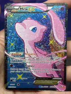 Mew EX ~ Legendary Treasures RC24/RC25 ~ Full Art Pokemon Card ~ Played - Image 1