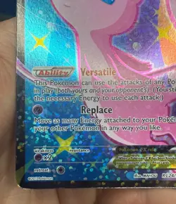 Mew EX ~ Legendary Treasures RC24/RC25 ~ Full Art Pokemon Card ~ Played - Image 5