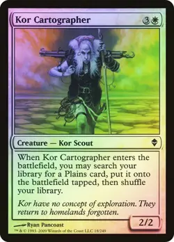 Kor Cartographer Foil x1 Zendikar MTG Magic the Gathering White Creature Card - Image 1