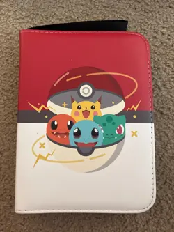 Pokemon TCG Red White Pikachu + Zip Up 55 pages Holds 440 Card Binder GAMES New - Image 1