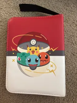 Pokemon TCG Red White Pikachu + Zip Up 55 pages Holds 440 Card Binder GAMES New - Image 2