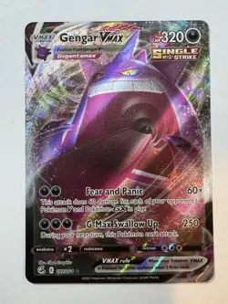 Pokemon TCG Gengar VMAX Holo Card 157/264 Fusion Strike Near Mint Condition - Image 1