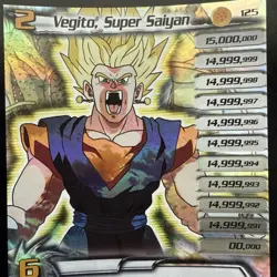 DBZ Vegito Super Saiyan Level 2 ULTRA RARE Card TCG #125 Dragon Ball Z - MINT! - Image 2
