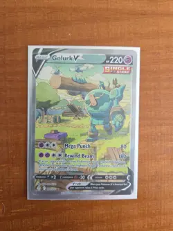 Pokemon TCG Golurk v Evolving Skies Holo Ultra Rare Card 182/203 NM Condition - Image 1