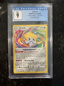 2020 Jirachi Vivid Voltage 119/185 Pokemon Card CGC 9 Mint - Image 1