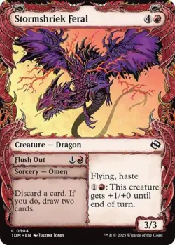 Stormshriek Feral (Showcase) -Foil Near Mint MTG Tarkir: Dragonstorm - Image 1