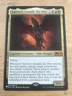 1x VAEVICTIS ASMADI, THE DIRE - Dragon - M19 - MTG - NM - Magic the Gathering - Image 1