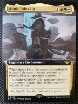 English - MTG Annie Joins Up - Extended Art - Outlaws Of Thunder Junction - Image 1