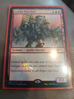Goblin Warchief - Foil - FNM Promo 2016 - FNM Promos #005/012 MTG Magic The Gath - Image 1