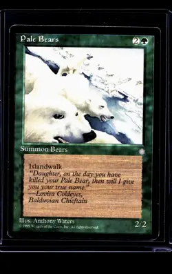 1995 MTG Magic The Gathering ICE Ice Age Vintage Pale Bears - Image 1