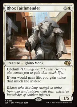 MTG Rhox Faithmender [Foundations Jumpstart] Near Mint - Image 1