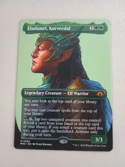MTG Eladamri, Korvecdal Borderless English Modern Horizons 3 Magic ELF NM - Image 1