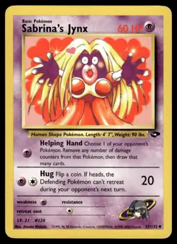 2000 Pokemon Gym - Challenge Sabrina’s Jynx #57 Light Play - Image 1