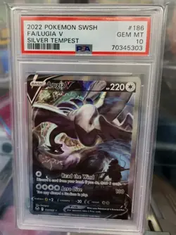 Pokemon Lugia V Silver Tempest Full Alt Art #186 PSA 10 Gem Mint! - Image 1