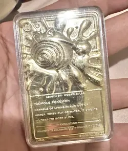 Pokemon 23K Gold Plated Poliwhirl Card 1999 Nintendo Burger King - Image 2