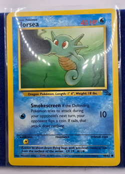Pokemon Unlimited Fossil Horsea 49/62 Pack Fresh NM+/M WOTC Free Ship! - Image 1