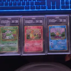 TAG 10 GEM MINT Pokemon Charmander Bulbasaur Squirtle Japanese Classic SET - Image 1