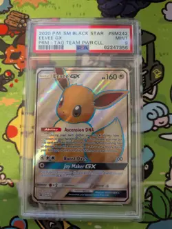 Pokemon TCG 2020 Pokemon SM Black Star Promo Eevee GX #SM242 PSA 9 - Image 1