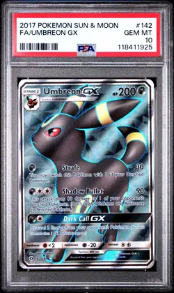 2017 Pokemon Sun & Moon #142/149 Full Art Umbreon GX PSA 10 GEM MINT - Image 1