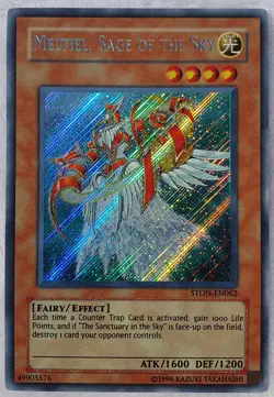 Yugioh 1x Meltiel, Sage of the Sky STON-EN062 Unlimited Ed Secret Rare Near Mint - Image 2