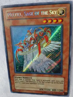 Yugioh 1x Meltiel, Sage of the Sky STON-EN062 Unlimited Ed Secret Rare Near Mint - Image 3