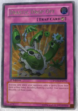 Yugioh 1x Drastic Drop Off PTDN-EN074 1st Edition Ultimate Rare NM - Image 2