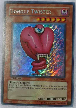Yugioh 1x Tongue Twister GLAS-EN085 Secret Rare 1st Edition NM - Image 1