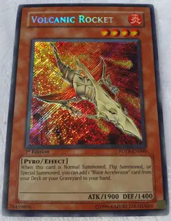 Yugioh 1x Volcanic Rocket FOTB-EN000 Secret Rare 1st Edition Near Mint - Image 2