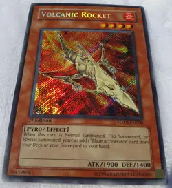 Yugioh 1x Volcanic Rocket FOTB-EN000 Secret Rare 1st Edition Near Mint - Image 4
