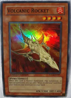 Yugioh 1x Volcanic Rocket FOTB-ENSP1 Limited Edition Super Rare Near Mint - Image 1