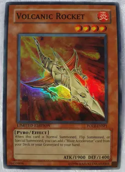 Yugioh 1x Volcanic Rocket FOTB-ENSP1 Limited Edition Super Rare Near Mint - Image 3