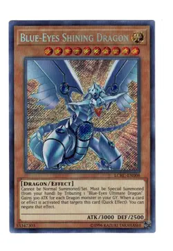 Yugioh- 1X Blue-Eyes Shining Dragon - Secret Rare - Unlimited - LCKC-EN008 - NM - Image 1