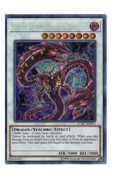 Yugioh- 1X Beelze of the Diabolic Dragons - Secret Rare - Unl - LCKC-EN071 - NM - Image 1