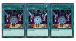 Yugioh- 3X Spell Reproduction - Ultra Rare - 1st Edition - LCKC-EN045 - NM - Image 1