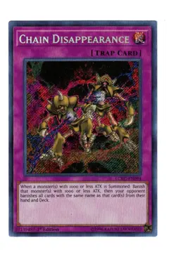 Yugioh- 1X Chain Disappearance - Secret Rare - 1st Edition - LCKC-EN094 - NM - Image 1