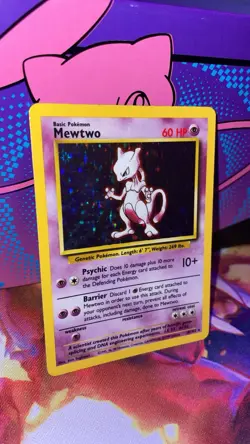 Mewtwo 10/102 Base Set Holo Vintage Pokemon Card 1999 MP WOTC Rare - Image 2