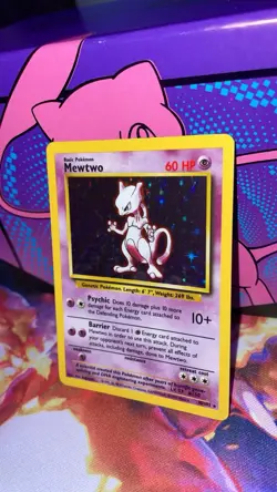Mewtwo 10/102 Base Set Holo Vintage Pokemon Card 1999 MP WOTC Rare - Image 5
