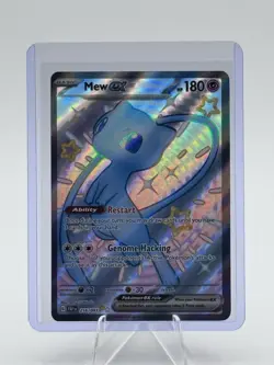 Pokemon Mew EX Paldean Fates Card 216/091 Shiny Ultra Rare Full Art SV Holo MINT - Image 1