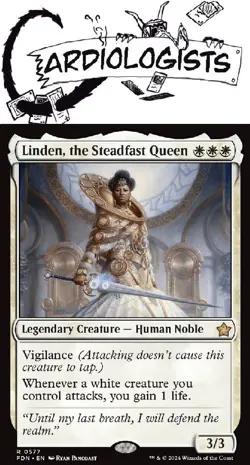 Linden, the Steadfast Queen - MTG Foundations #577 Rare Legendary Creature - Nea - Image 1