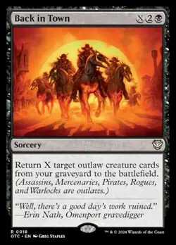 MTG Back in Town [Outlaws of Thunder Junction Commander] Near Mint - Image 1