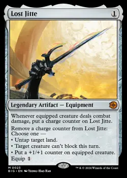 MTG Lost Jitte [Outlaws of Thunder Junction: The Big Score] Near Mint - Image 1