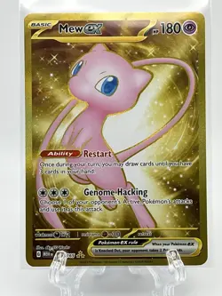 Mew ex 205/165 - Scarlet & Violet 151 Secret Rare Metal Card Pokemon Promo NM - Image 1