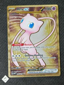 Mew ex 205/165 - Scarlet & Violet 151 Secret Rare Metal Card Pokemon Promo NM - Image 1