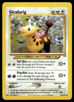 2002 Pokemon Neo - Destiny Girafarig #66 Light Play - Image 1