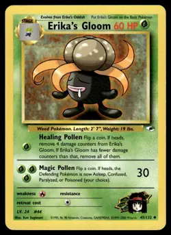 2000 Pokemon Gym - Heroes Erika’s Gloom #45 Light Play - Image 1