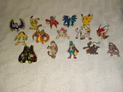 (15) Official POKEMON Enamel Pin Lot Darkrai Lunala Charizard & More 2014-2016 - Image 1
