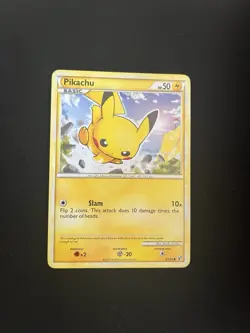 Pikachu 61/90 LP Non Holo Rare Pokemon Cards Vintage - Image 1