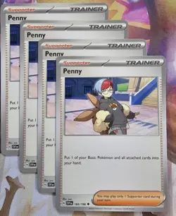 4x Pokemon TCG Penny 183/198 Scarlet Violet Base Set Playset NM x4 - Image 1